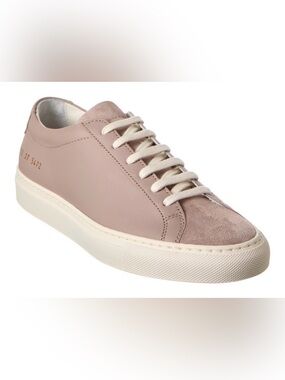 Common Projects Achilles Multi Material Leather & Suede Taupe Sneakers | 38